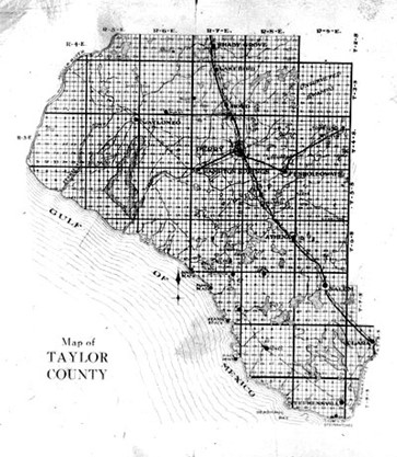 1925 Taylor County brochure map