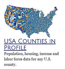 USA Counties in Profile: Population, housing, income and labor force data for any U.S. County