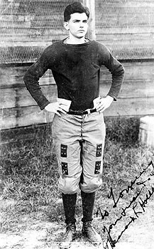1912 photo of Spessard Holland, later to beocme Governor of Florida, in Emory University football uniform