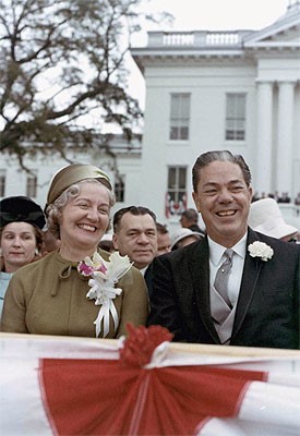 1965 photo of Governor Haydon Burns and his wife, Mildred, at his inauguration