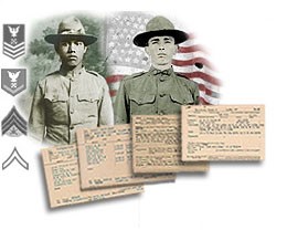 Graphic image of World War I service records