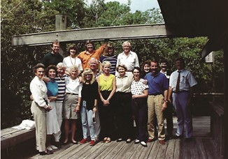 Photo of member os the Florida Fine Arts Council and Division staff, early 1990s